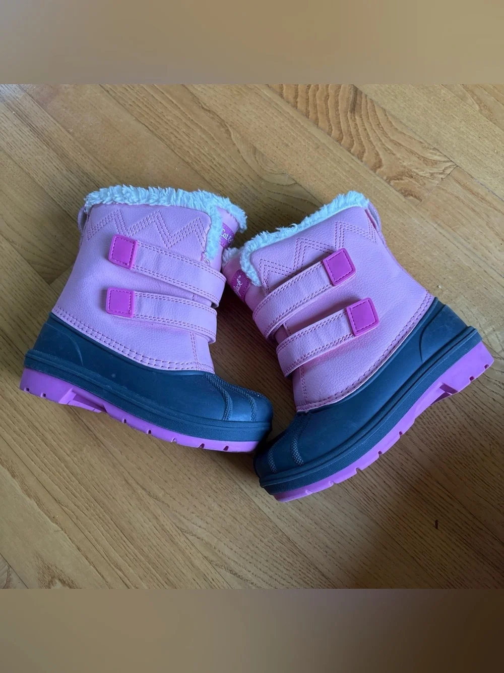 Cat & Jack Denver toddler winter boots Pink Snow Little Girls Waterproof Sz 10